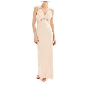 Topshop Bride Embroidered Silk Gown